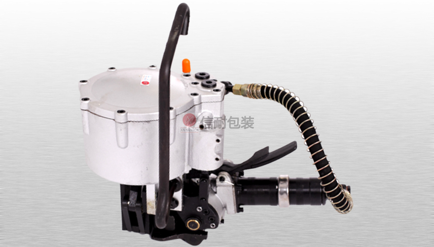 上海信耐中標攀鋼氣動鋼帶打包機